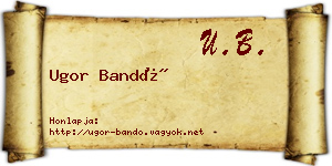 Ugor Bandó névjegykártya